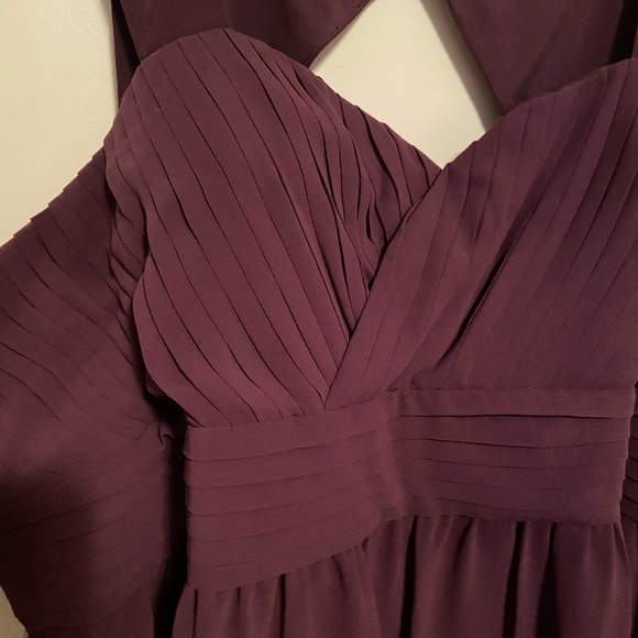 ModCloth plum party dress knee length - Picture 3 of 8